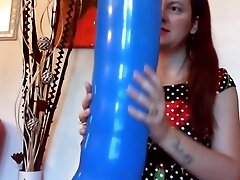 Big blue balloon play - Hot sexy riding orgasm