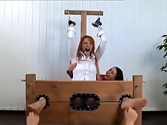 Gagged and Tickled Woman in Nylon