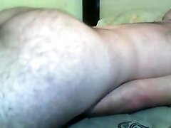 big ass guy humps his hands on cam