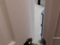 Caught Step Sister Masturbating During Quarantine, I Came Inside Her Pussy