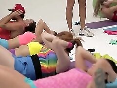 Erotic goup sex at gym