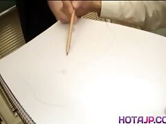 Suzuki Chao Asian babe gets hairy pussy pounded while giving a blowjob