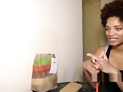 Sexy slim redbone gets dicked down.