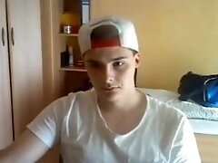 German cute boy with round ass big cock on cam