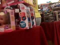 Curvy big butt latina in light jeans gets marked