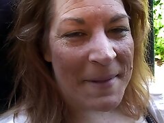 Mature Watcher Sucking A Black Cock In A Park