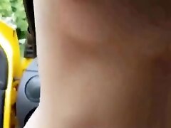Sex im Auto mit einer Br&uuml nette Schlampe