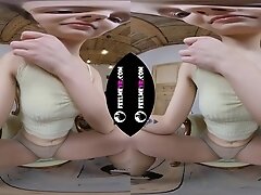 Viola Kat In Virtual Reality With Open Legs Tearing Tights And Shows Pussy - FeelMeVR