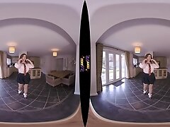 College Girl Tease - Busty Uniform Striptease