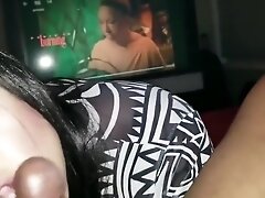 HOT Crossdresser in glasses sucks and fucks BBC