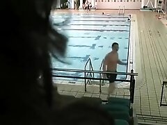 Brunette Mature Taking On Young Swimmer