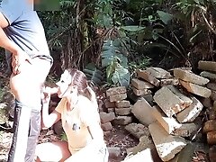 Prostitute In The Bush Paying Blowjob And Giving Anus 10 Dollars