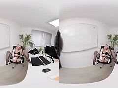 German Secretary Seduces Coworker In The Office And Gets Creampied - VRPornnow