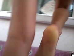 Amateur GF Undressing While Cleaning
