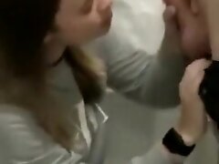 College Blowjob in Bathroom during Party