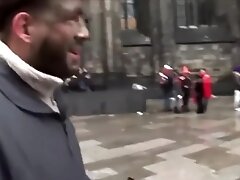 Blonde German Mature in Black Down Jacket Sex