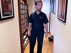 Sexy Plumber Lays Pipe In Two Holes