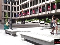 BDSM naked babe public whipped and exposed outdoor