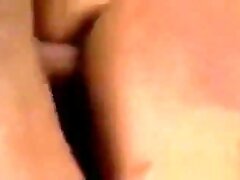 Hot blonde submissive to huge cock