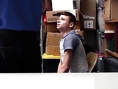 DP fucked twink gets punished for stealing with his Step daddy