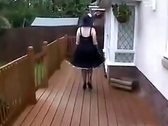 Classy milf in the garden