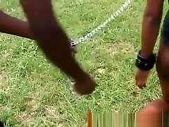 Spanking Fingering And Tormenting With Busty African Slut