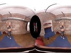 Alone In The Gym - Shaved Blonde Workout Sex - Sexlikereal