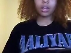 Girl showing ethnic soles on periscope