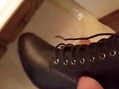 Fuck and cum friends boots