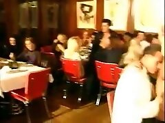 crunk guys start a super orgy in a restaurant