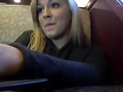 Hot Blonde Public Teasing