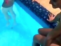 Girls in swimming pool